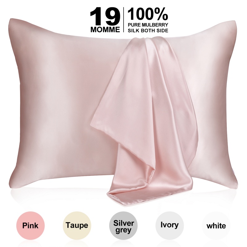 Pure Mulberry Silk - 22 Momme 6a High -Grade Fibers - hedvábný polštář pro vlasy a pokožku - pravidelný, královna a král se skrytým zipem