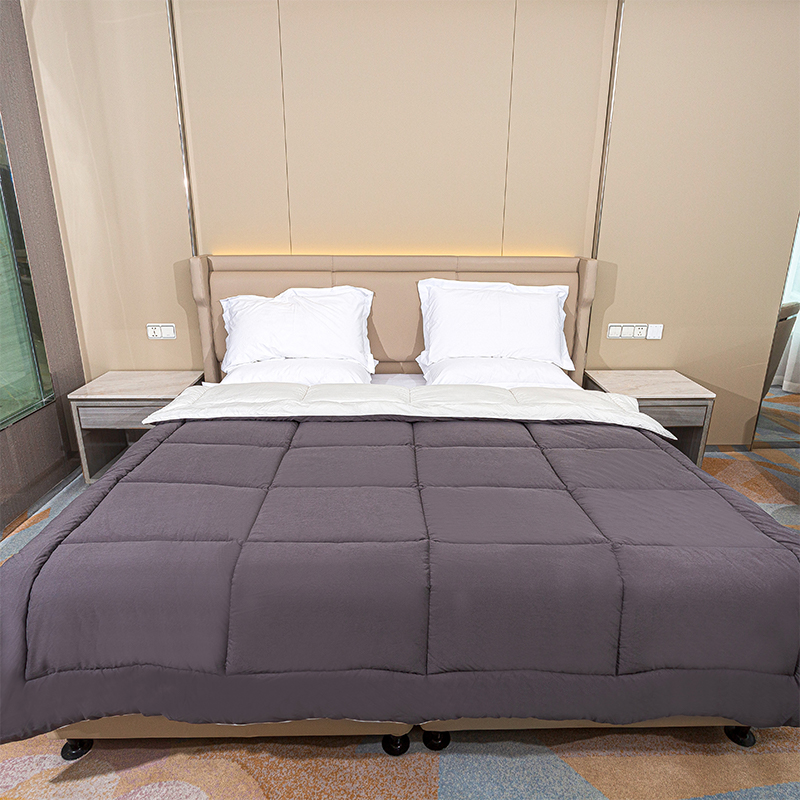 Šedá po celou sezónu vložka na peřiň - Box Design Condingter Comforter Lightweight Deka Hotel s rohovými kartami